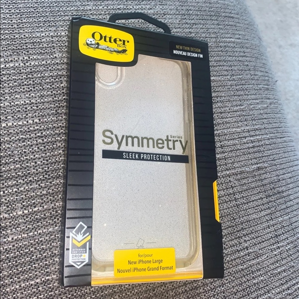 Clear Glitter Otter Box iPhoneXSMax good condition